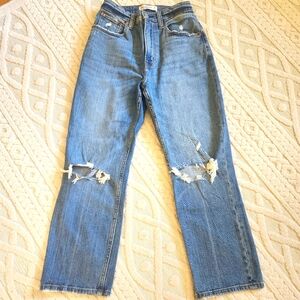 NWT ABERCROMBIE The Ankle Straight Ultra High Rise Jeans 25/0s